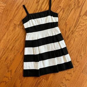 In new condition, Black and White Striped LOFT Dress